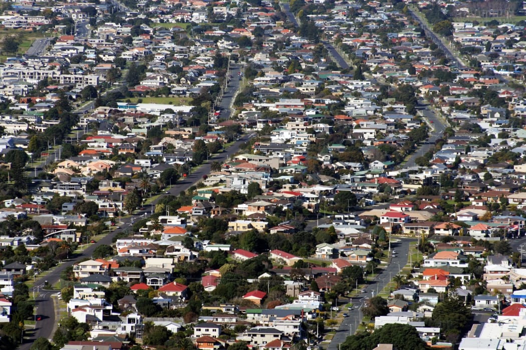 Houses at Mount Maunganui, Bay of Plenty.
