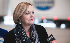 National Party leader Judith Collins campaigning at Weatherell Transport in Gisborne on 24 September, 2020.
