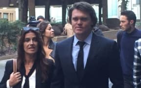 Lou Vincent leaving court with wife Susie