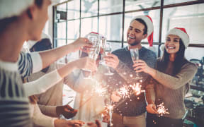 Generic picture of an office Christmas party.