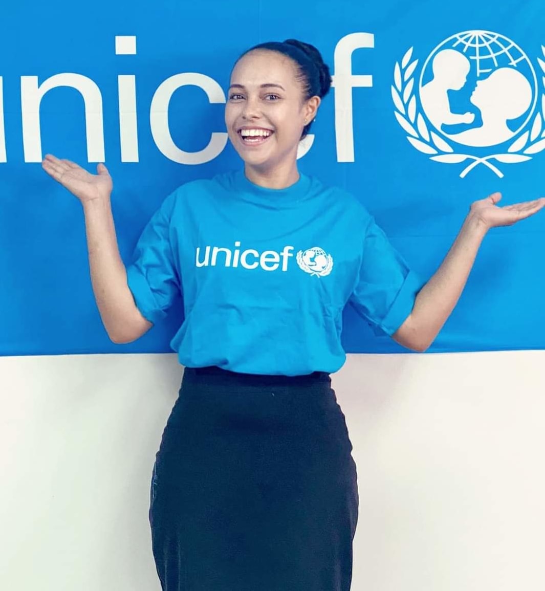 Miss Solomon Islands, Gladys Habu, is a UNICEF ambassador for maternal and child health.