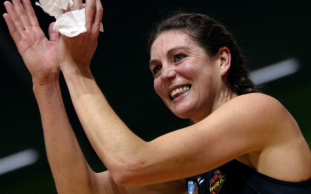 The former Silver Ferns netballer Irene Van Dyk playing for the Waikato Bay of Plenty Magic. 2012.
