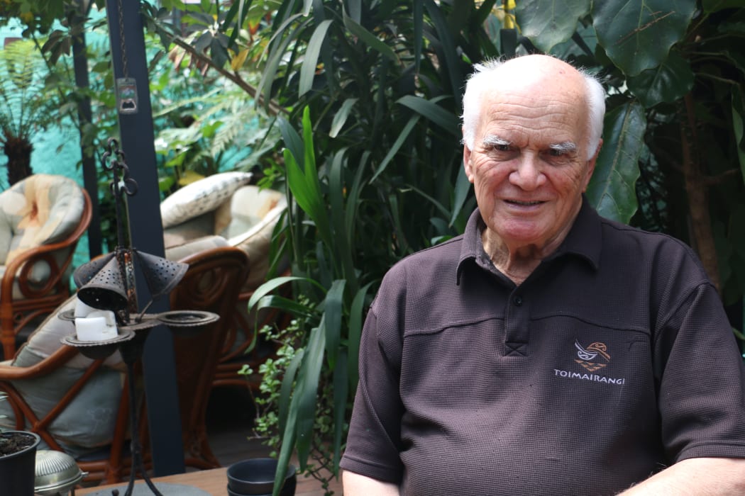 Dr Sandy Adsett at his home.