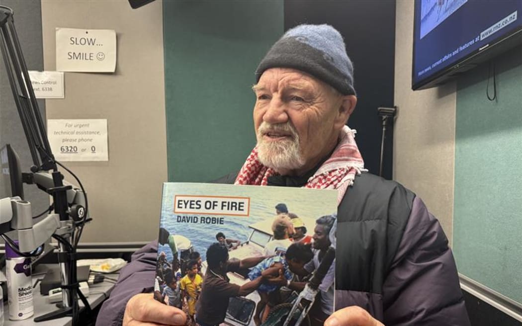 "Hot off the press" David Robie talks 'Eyes of Fire' his book marking 40 years since the bombing of the Rainbow Warrior.