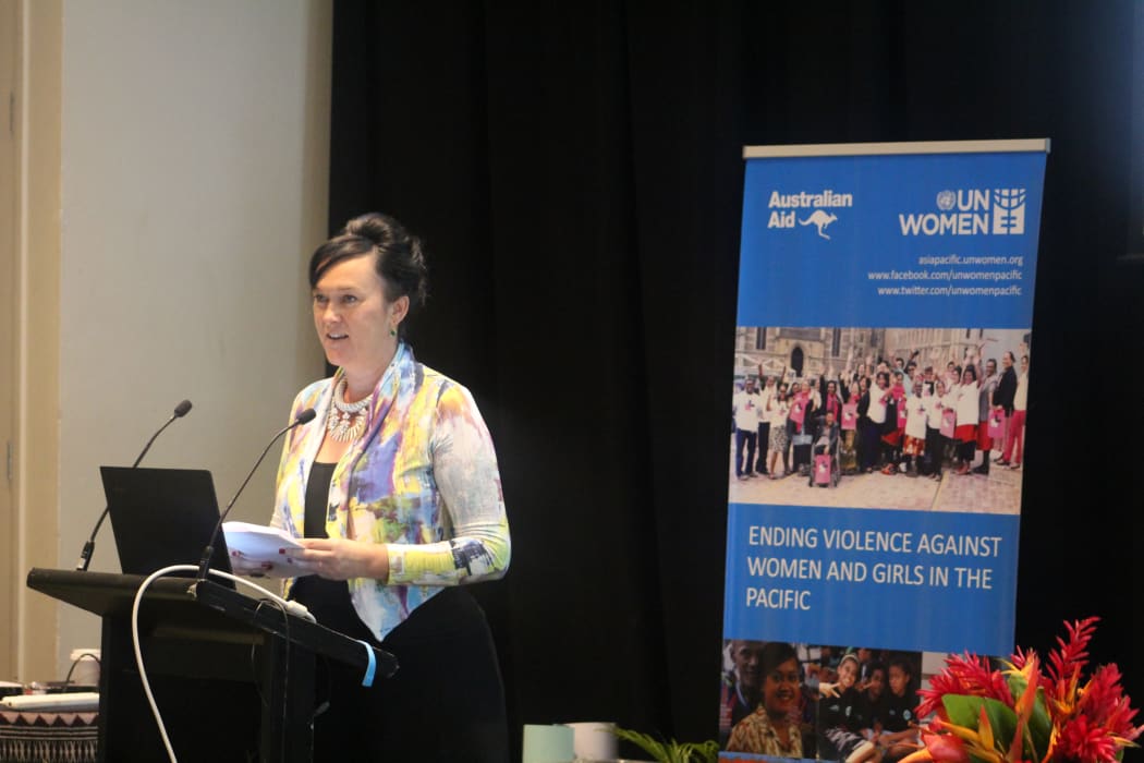 UN Women Multi Country Representative, Aleta Miller opens the Road to Change: A Pacific Regional Consultation on Prevention of Violence Against Women and Girls in Nadi Fiji.