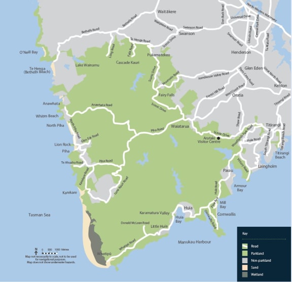 The Waitakere Ranges Regional Park.