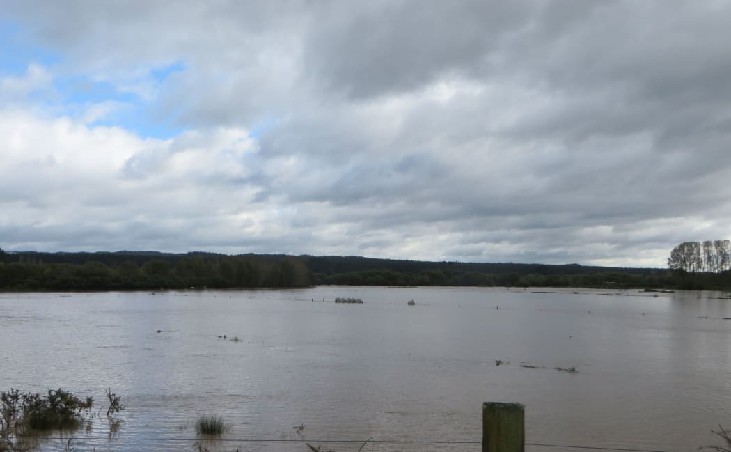 Roy Allen's farm under water.