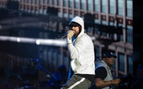 Eminem's Wellington concert last night drew a record crowd of more than 46,000 to Westpac Stadium.