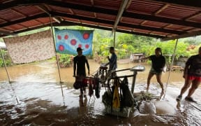 Heavy rain on Tuesday May 2 and a flooded river that runs Teahupo’o resulted in extensive flooding