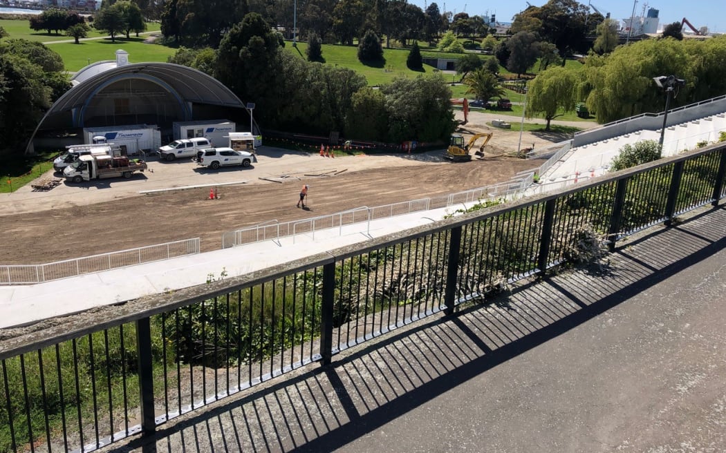 Work nears an end for new seating at Caroline Bay