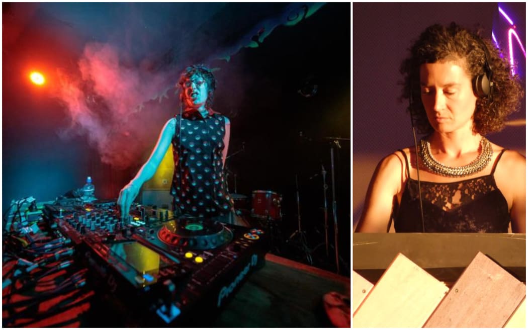 Producer, musician and DJ Paige Julia (left) and electronic music workshop organiser Katie Martin.