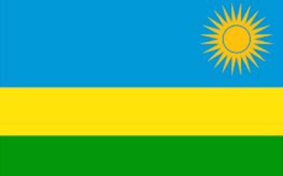 The flag of Rwanda.