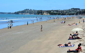 Visitors on Orewa beach on Jan 05 2015. (file image)