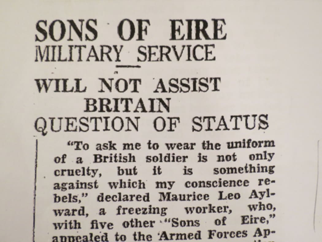 A newspaper clipping from 1941 in New Zealand from True to Ireland by Peter Burke