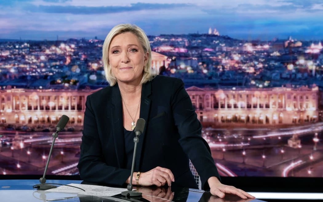President of the far-right Rassemblement National (RN) parliamentary group Marine Le Pen.
