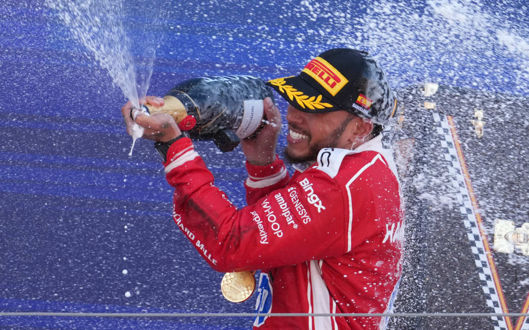 F1: Lewis Hamilton wins first GP with Ferrari, Liam Lawson in the points |  RNZ News