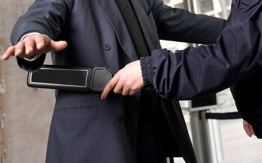 Airport security check.