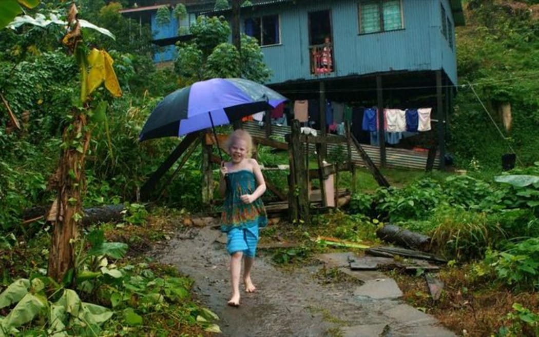 Sisi, a young Fijian girl who lives with albinism stars in the short film "Coming Out of the Shadows."