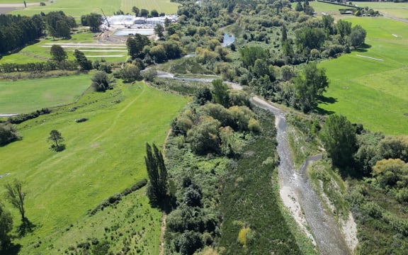 The Hae Hae Te Moana river, DOC conservation land, Barker's in the background