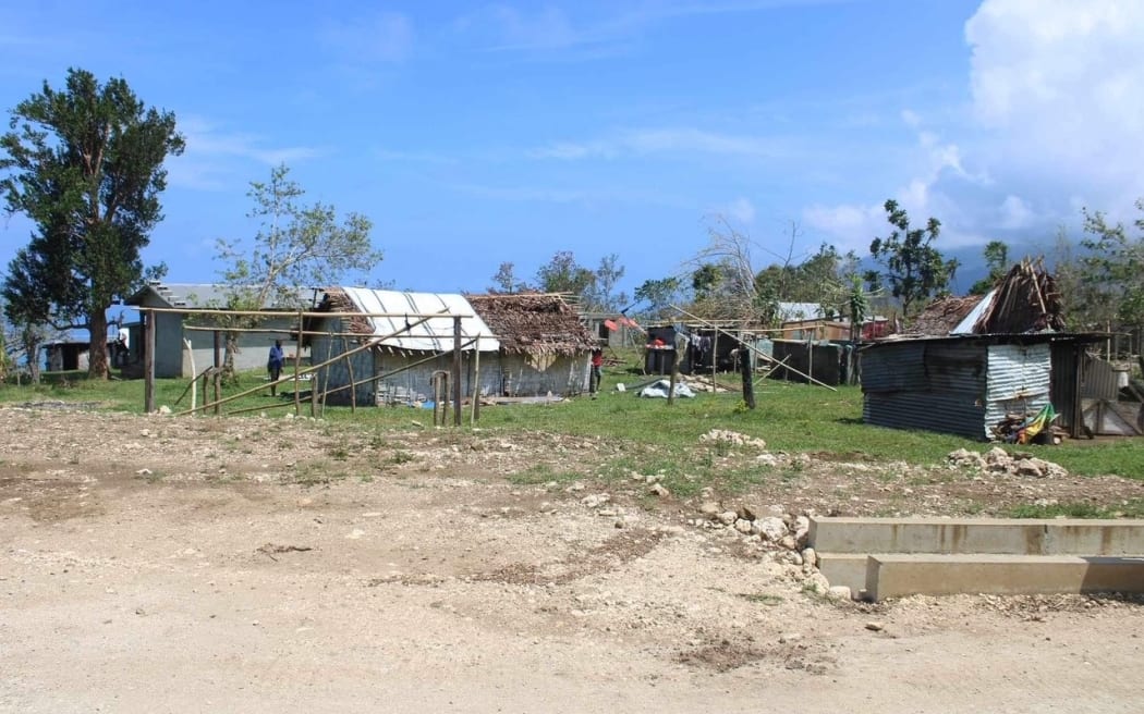 Damages to South Pentecost villages in the aftermath of Cyclone Lola.