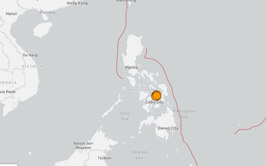 The location of the quake was near Cebu City.