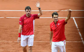 Davis Cup Final 2014 - France v Switzerland
Roger Federer and Stan Wawrinka