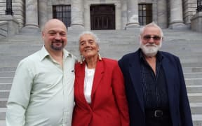 From left, Mikael Aldridge, with parents Beverley and Owen Aldridge.
