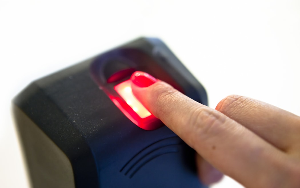 Fingerprint reader. Biometric security system