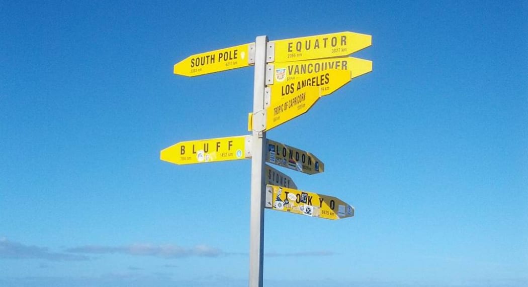 Michael Dann kicked off the bike tour of the length of New Zealand at Cape Reinga.