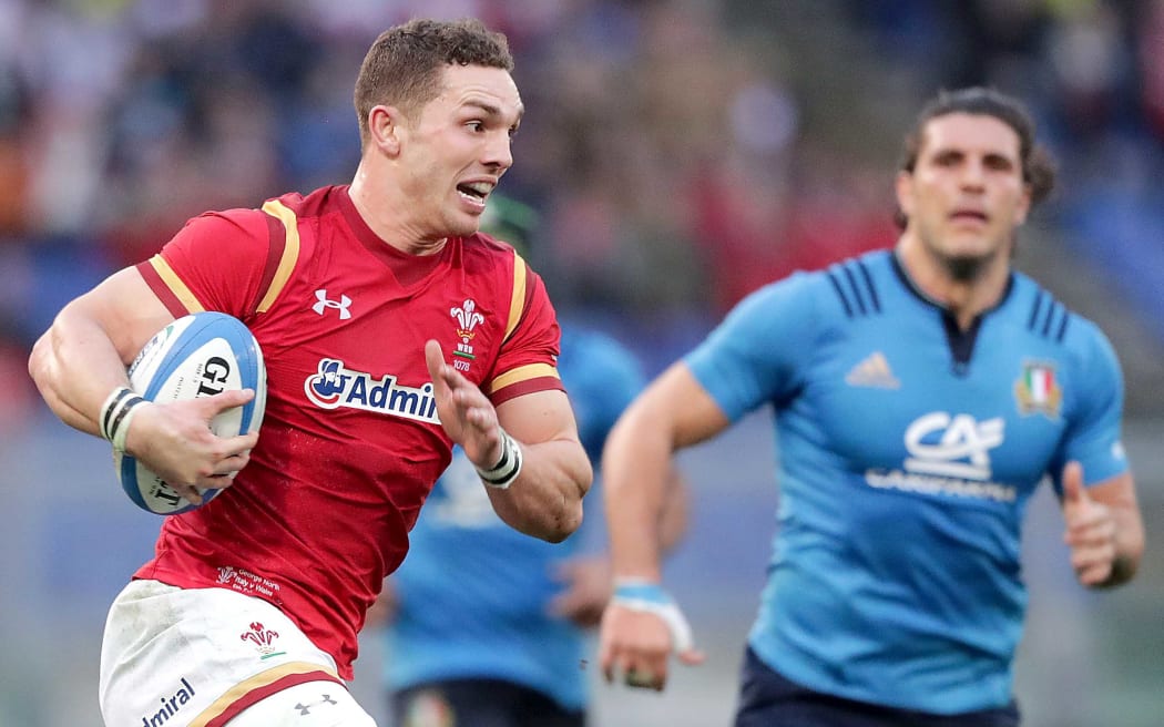 George North runs in a late try.