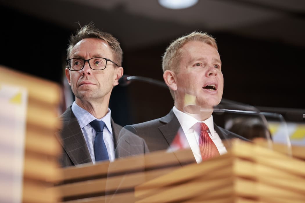 Director-General of Health Ashley Bloomfield and Covid-19 Response Minister Chris Hipkins.