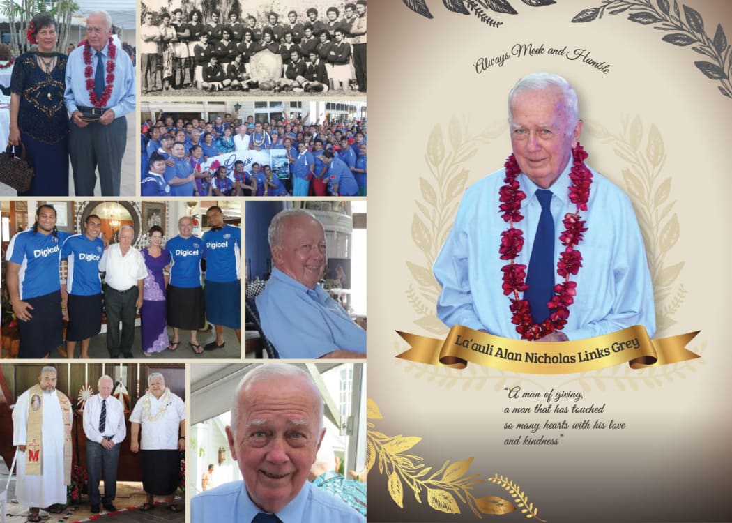 The programme from La'auli Alan Grey's funeral.