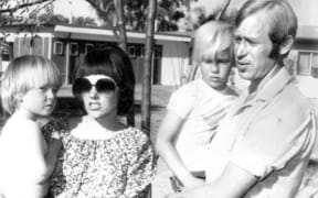 Lindy and Michael Chamberlain and their sons Aidan and Reagan.