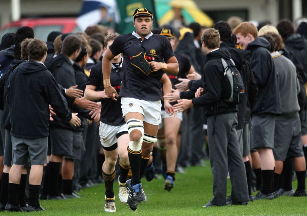 Tupou Sopoaga captained the Wellington College First XV in 2010.