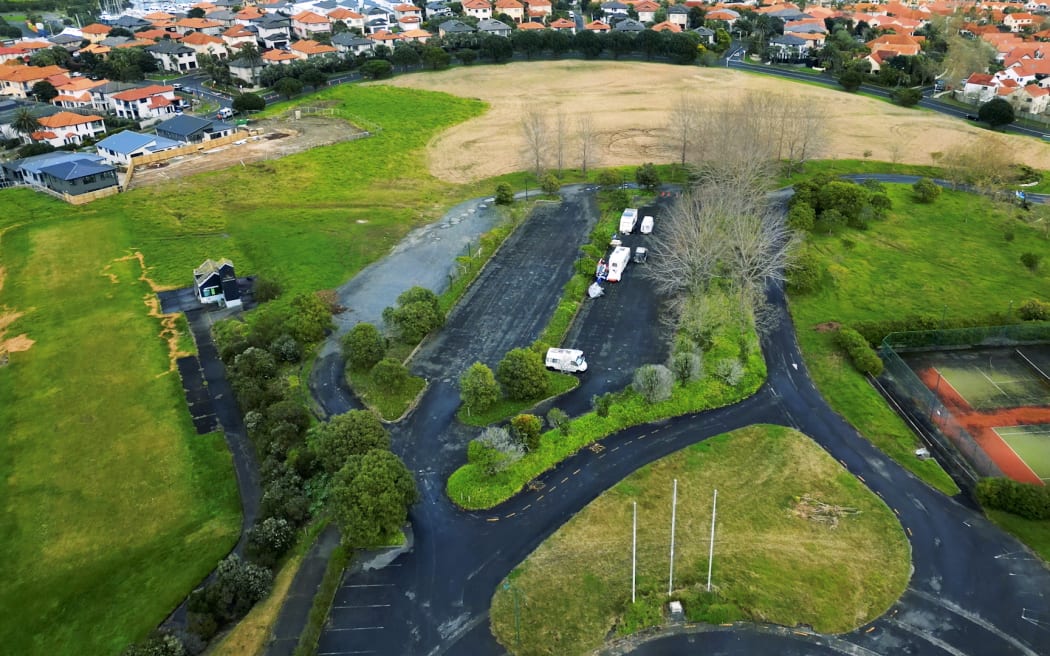 The abandoned Gulf Harbour Country Club, on the Whangaparāoa Peninsula.