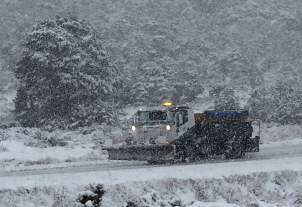 Snow on Lewis Pass on Thursday 28 July