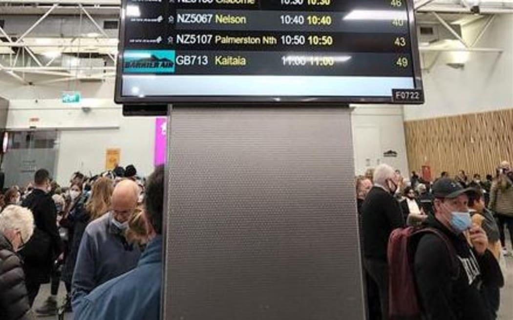 Auckland airport as flights cancelled at start of school holidays