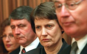 Jim Anderton, Helen Clark and Michael Cullen at coalition talks, parliament, November 30 1999