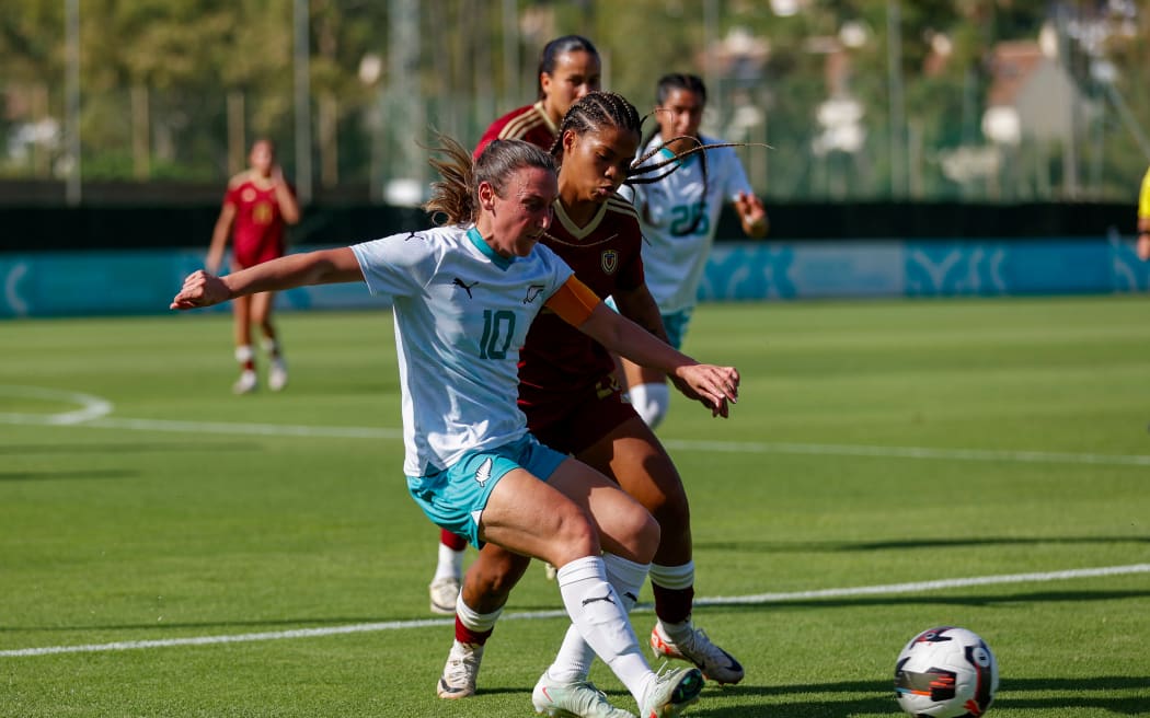 Annalie Longo in action as the  Football Ferns played Venezuela, Women’s International Football match at Marbella Football Center in San Pedro de Alcántara, Spain on Saturday 31 May 2025.
Photo credit: Jose Luis Contreras / www.photosport.nz