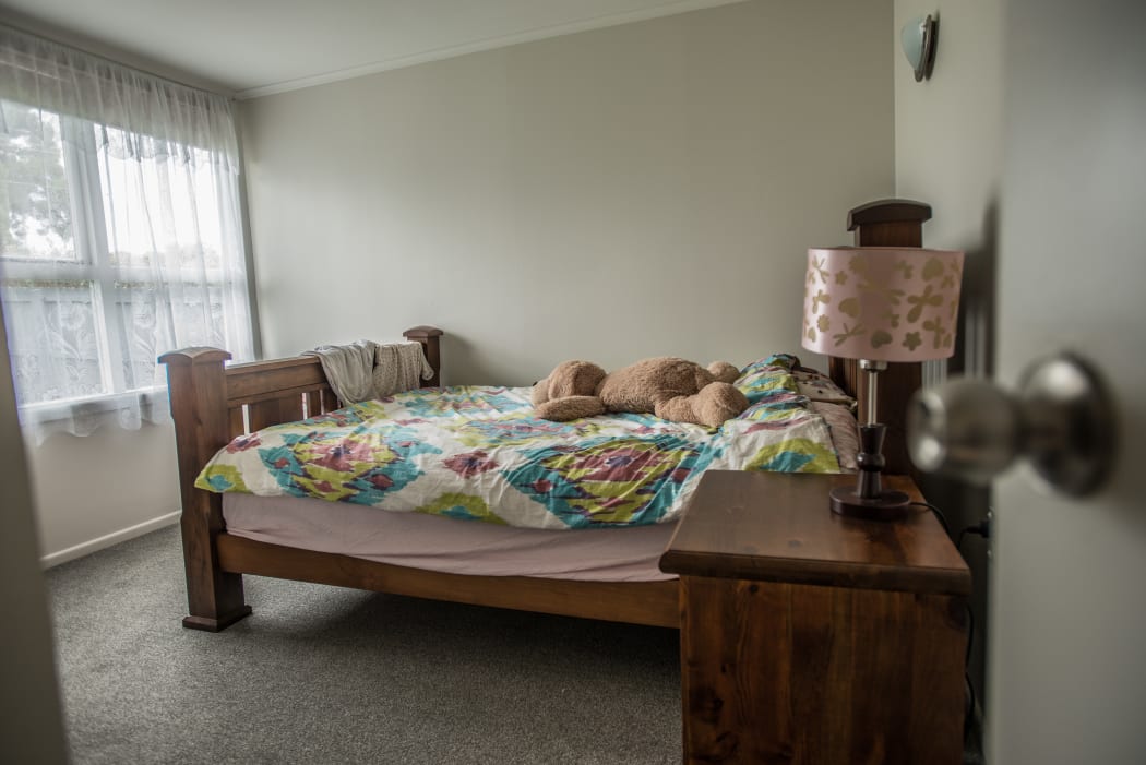 The bedroom at Larnoch Road where Leah Stephens was murdered.