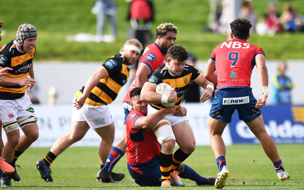 Taranaki player Ricky Riccitelli against the Tasman Mako at Trafalgar Park, Nelson.