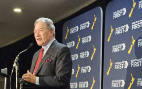 New Zealand First leader Winston Peters addresses the party's annual convention in Hamilton on 12 October 2024.