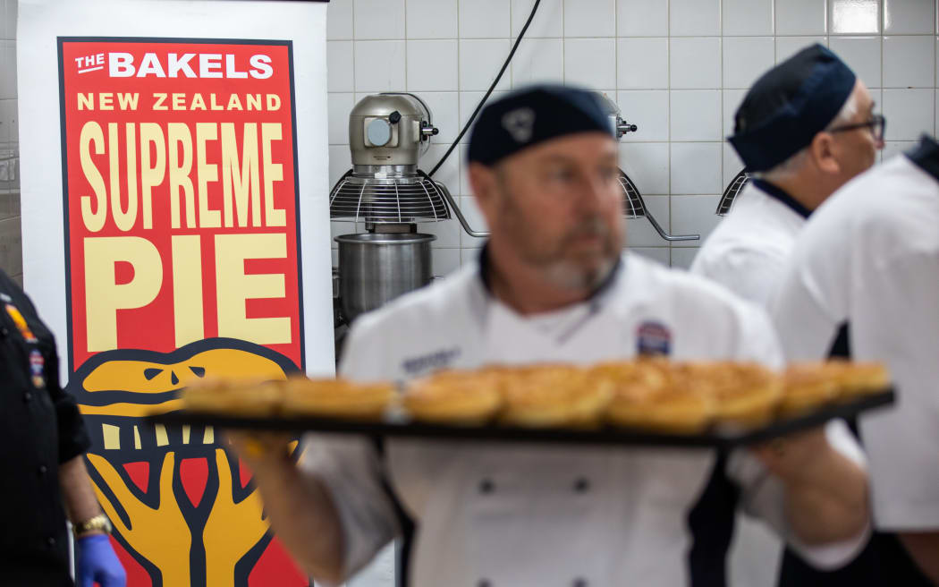 Judging the New Zealand Pie Awards 2024.
