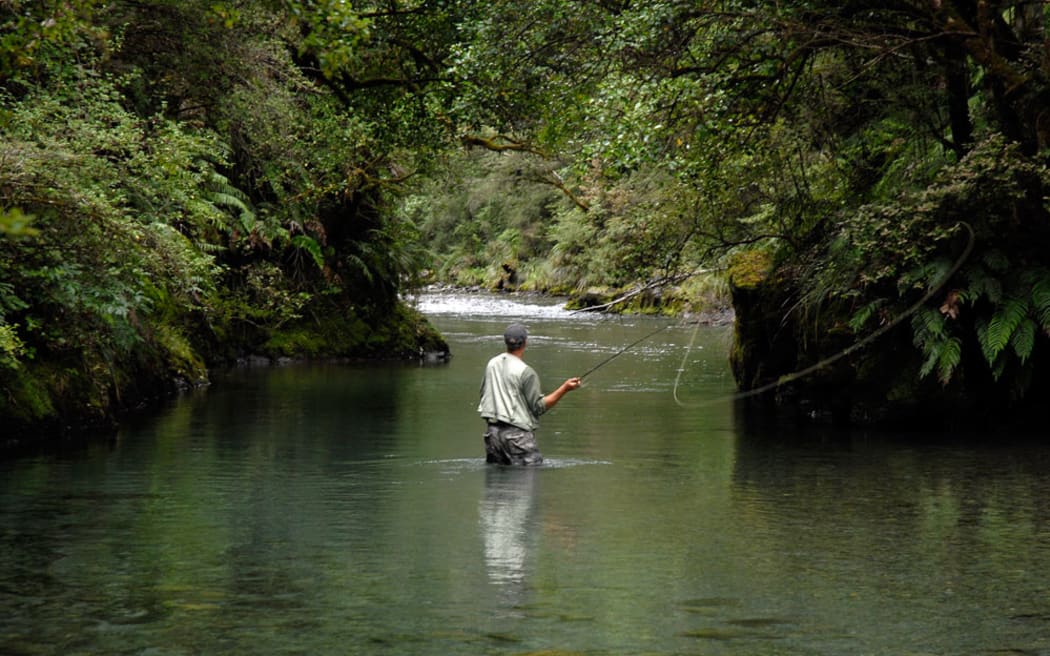 Fly fishing.