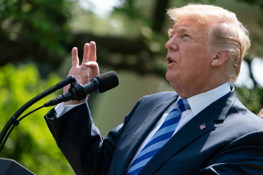 US President Donald Trump delivers remarks on reducing drug costs in the Rose Garden at the White House in Washington, DC, on May 11, 2018