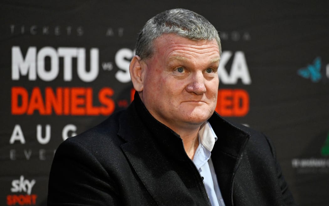 Promoter Dean Lonergan. Boxing press conference ahead of Saturday's fight night, Auckland, New Zealand. Thursday 24 August 2023. Mandatory credit: Andrew Cornaga / www.photosport.nz