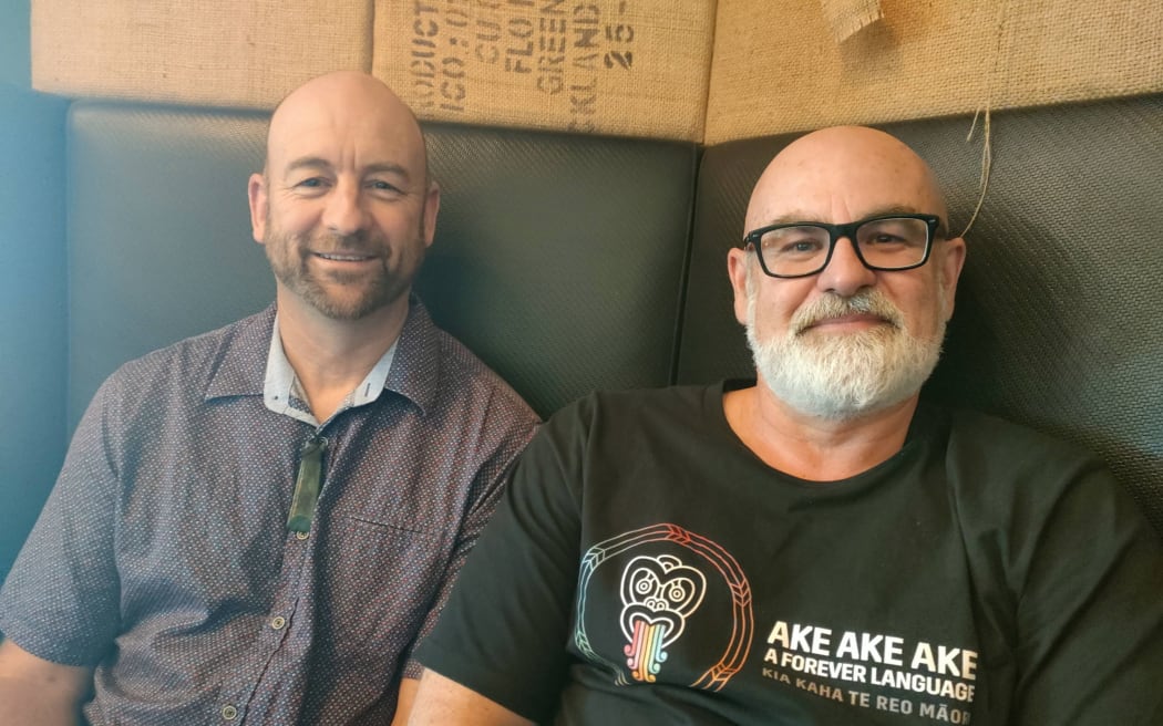 Rangiora High school presiding board member, Simon Green (left) and Principal, Bruce Kearney.