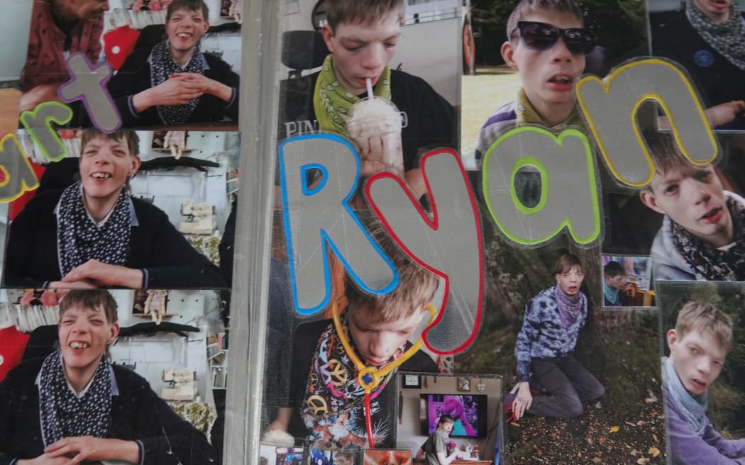 Ryan's carer Trishna Williams has made this book of photos of him.