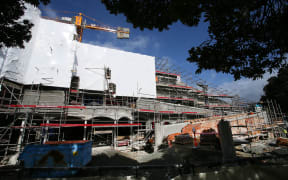 Hunderwasser Art Centre under construction, Whangarei Town Basin.