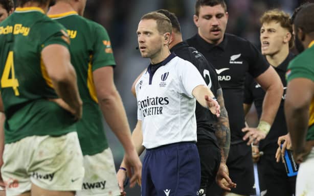 Fired-up Springboks coach drops F-bomb after All Blacks scrum claims | RNZ